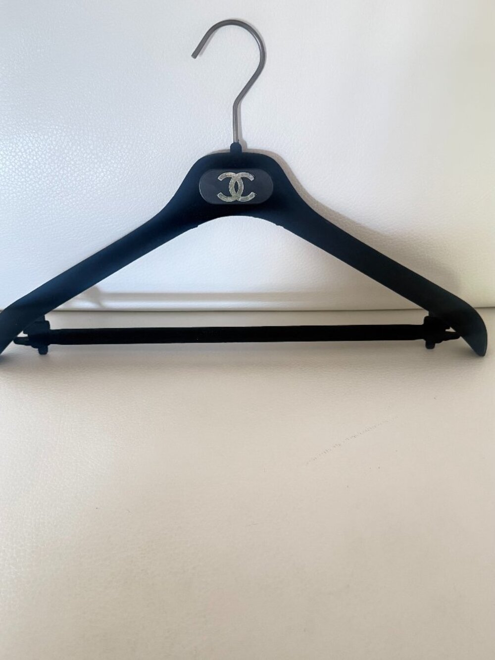 AUTHENTIC Chanel CC velvet/ velour clothes hanger black